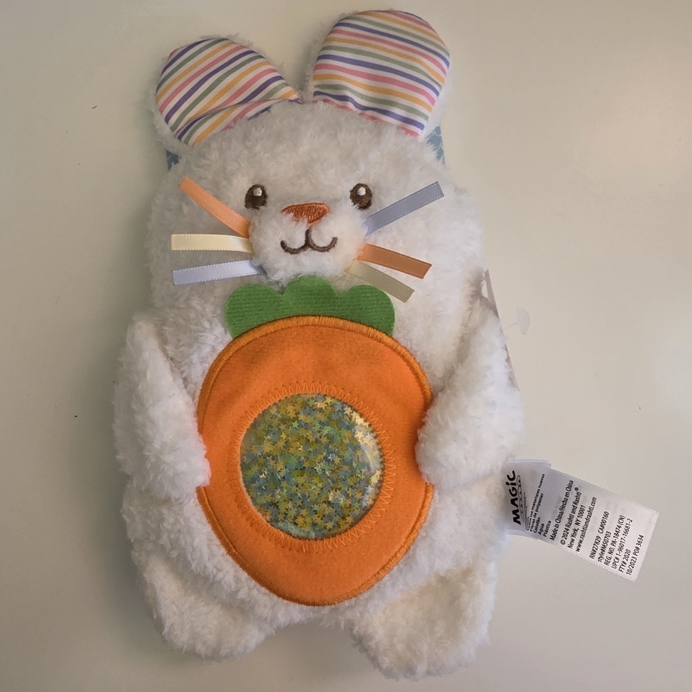 Magic Years 9" Bunny Rabbit White Soft Sensory Toy Ages 0+ And Up - Picture 8 of 8